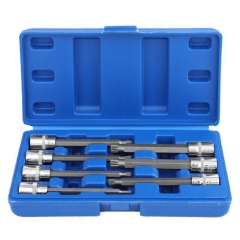 110mm Extra Long 7pc 3/8" Dr 12pt Spline Socket Bit Set:M4-M5-M6-M7-M8-M9-M10