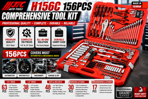JTC-H156C 156pc Comprehensive Socket & Hand Tool Set