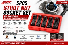 JTC-6004S 18-19-21-22-24mm 5pc Strut Nut Socket Suspension Shock Removal Tool