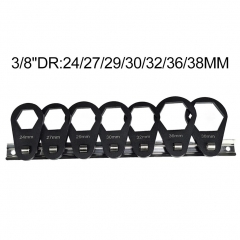3/8" Dr  24-38mm 7pc Crowfoot Socket Kit Oil Filter Low Profile Wrench Set