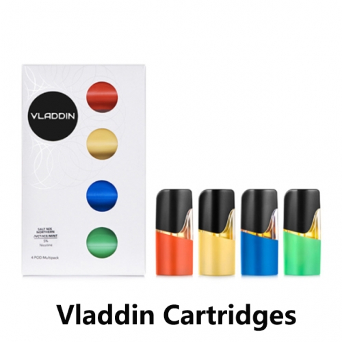 Vladdin Cartridges With 2 Strength and 8 Flavors Nicotine E-liquid Oil For Vladdin Vape Pen Pod Kit