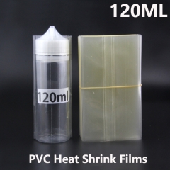 Transparent PVC Heat Shrink Film For 120ML Chubby Gorilla E-liquid Bottles