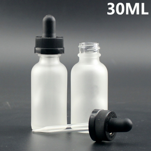 330pcs/lot Transparent Frosted Glass Dropper Bottles For E-liquid/E-juice Container Bottles