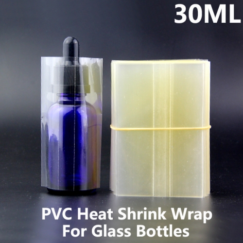 200pcs/lot PVC heat shrink wrap films for 30ml glass dropper bottles