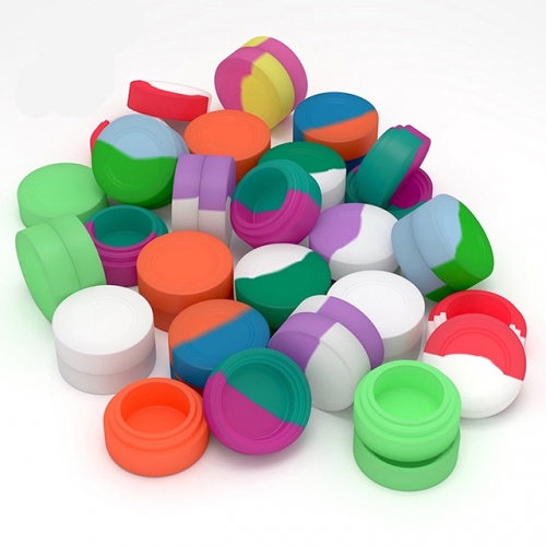 3ML Round Shape Silicone Jars Dab Storage Case Food Grade Non-stick Silicone Container