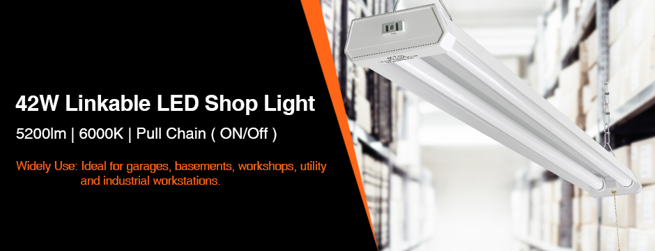 42W Linkable LED Shop Light for Garage