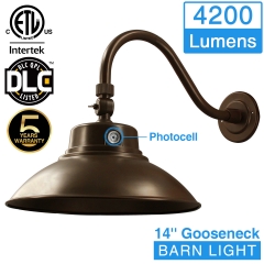 42W-Bronze- LED Gooseneck Barn Light-30K-1PK