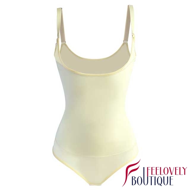 Underbust Compression Latex Bodysuit Thong Body Shaper