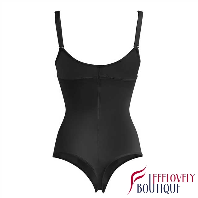 Underbust Compression Latex Bodysuit Thong Body Shaper