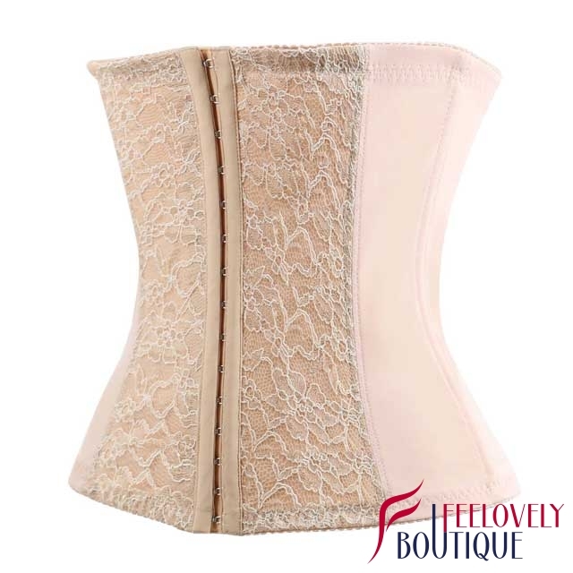 Underbust Lace Steel Boned Waist Girdles Tummy Trimmer