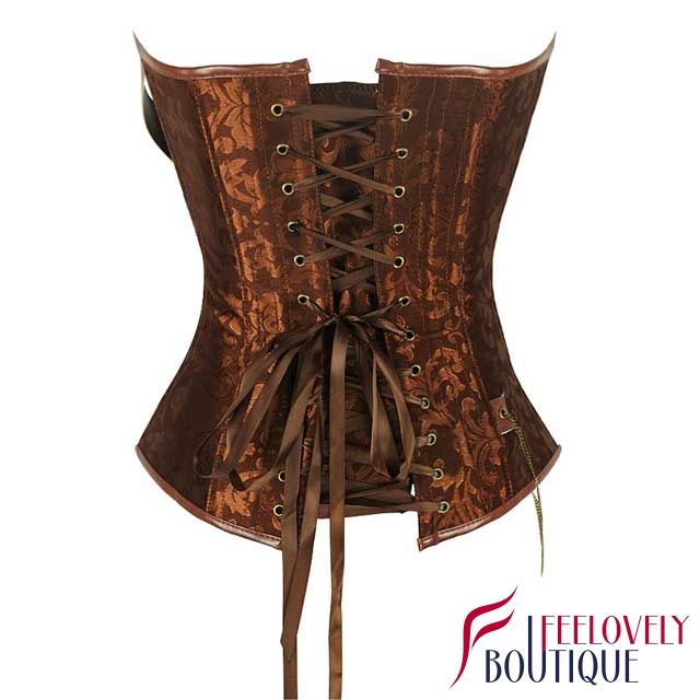 Brocade Steampunk Corset Gothic Corset Tops With Buckle