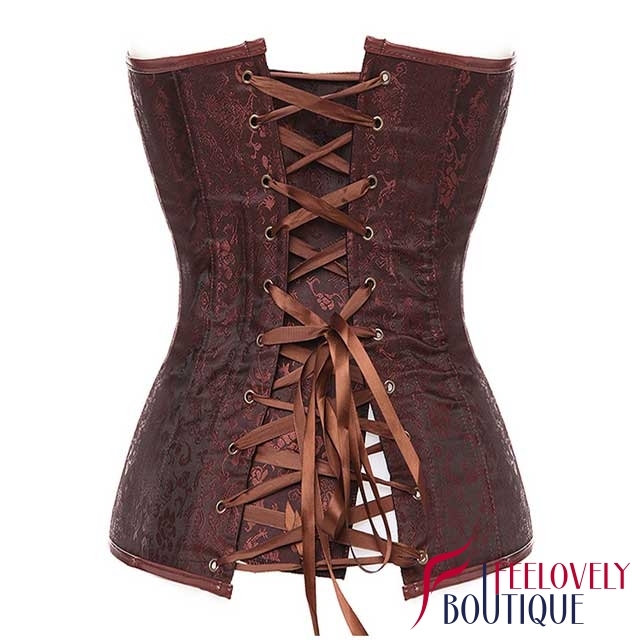 Stud Zippered Gothic Corset Tops Steampunk Training Corset