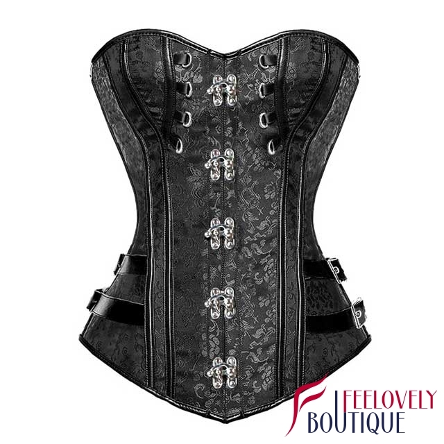 Jacquard Steampunk Corset Tops Gothic Boned Training Corset