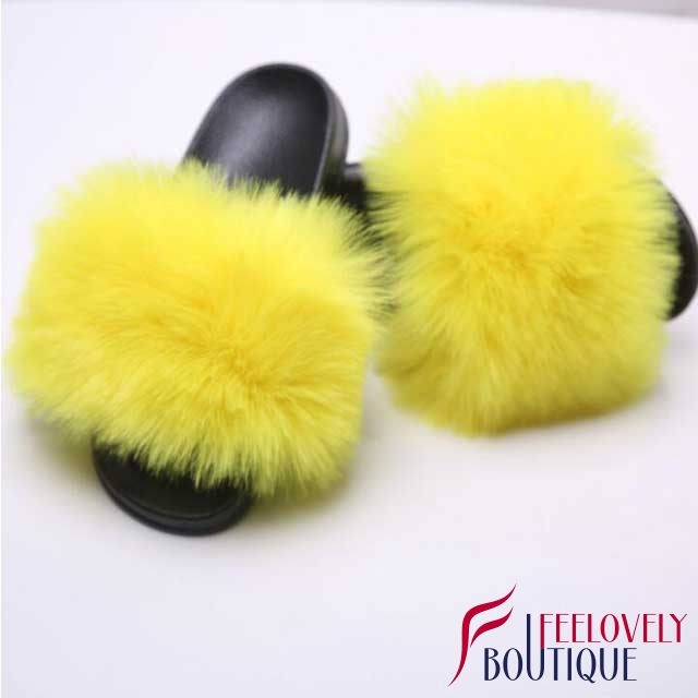 Candy Color Fur Slippers