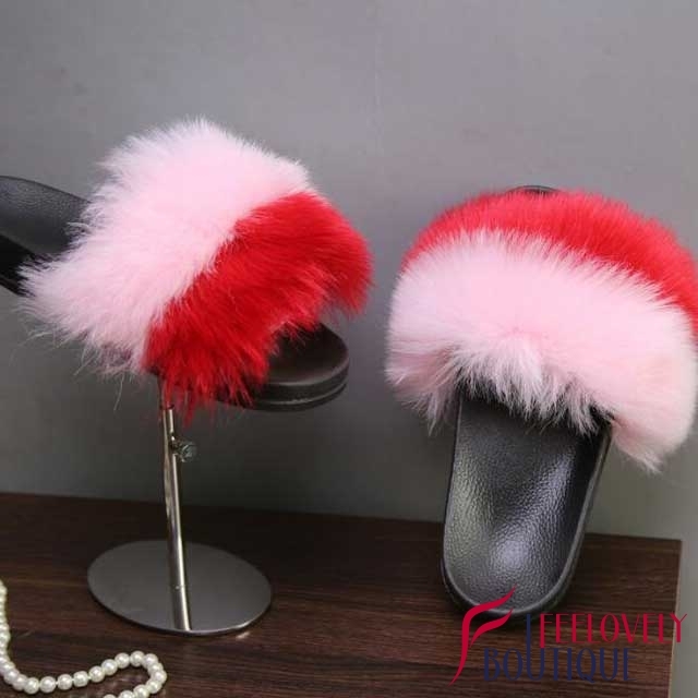 Candy Color Fur Slippers