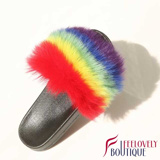 Candy Color Fur Slippers
