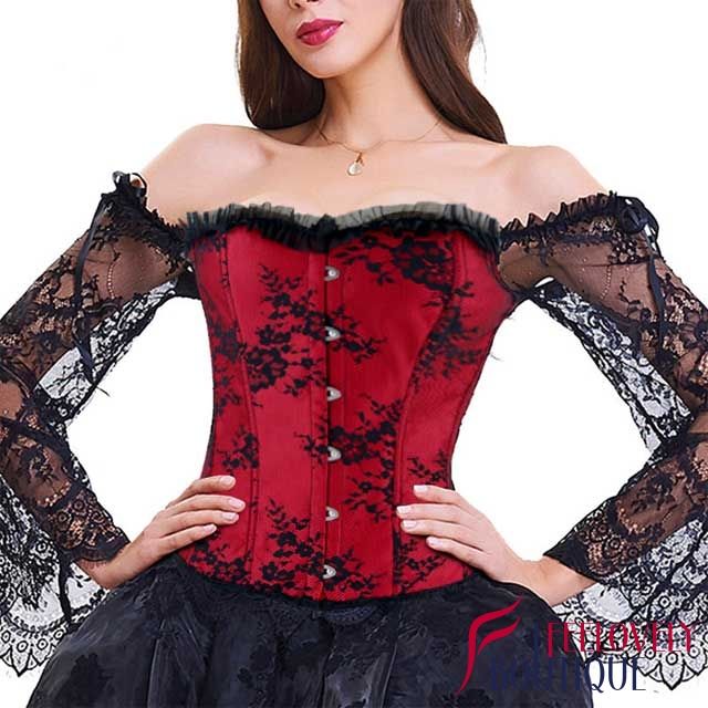 Floral Lace Slimming Corset Tops