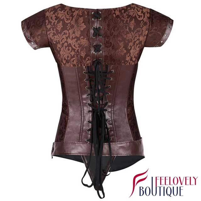 Brocade Steel Boned Gothic Steampunk Corset