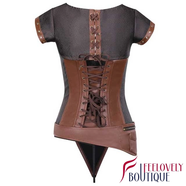 Brocade Steel Boned Gothic Steampunk Corset