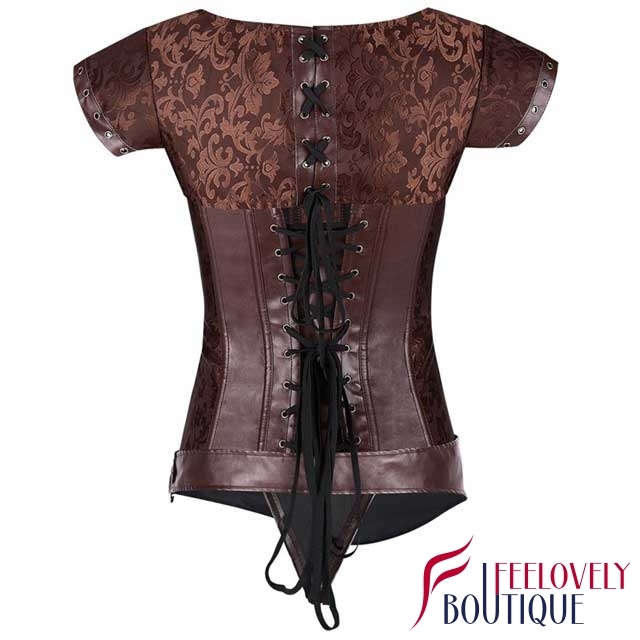 Brocade Steel Boned Gothic Steampunk Corset