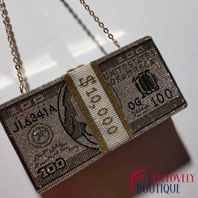 Diamond Money Clutch