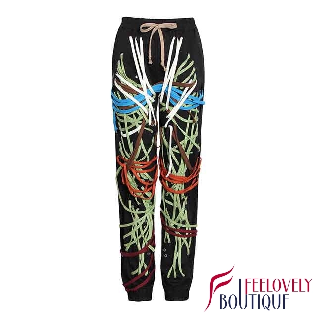 Colorful Strings Casual Bottoms