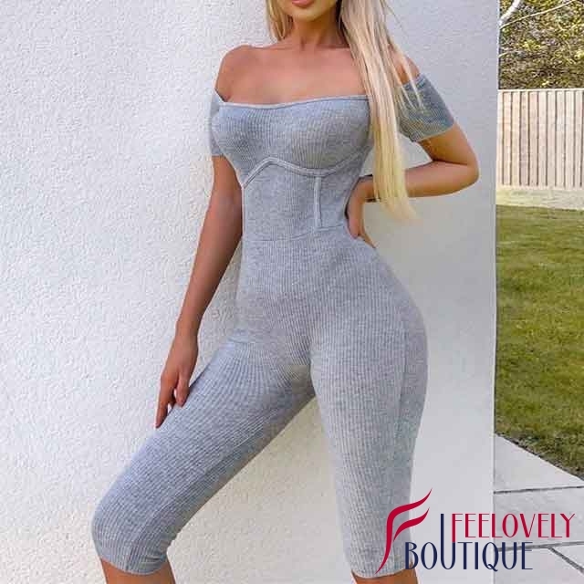 Off Shoulder Bodycon Romper