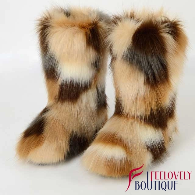 Colorful Fur Boots