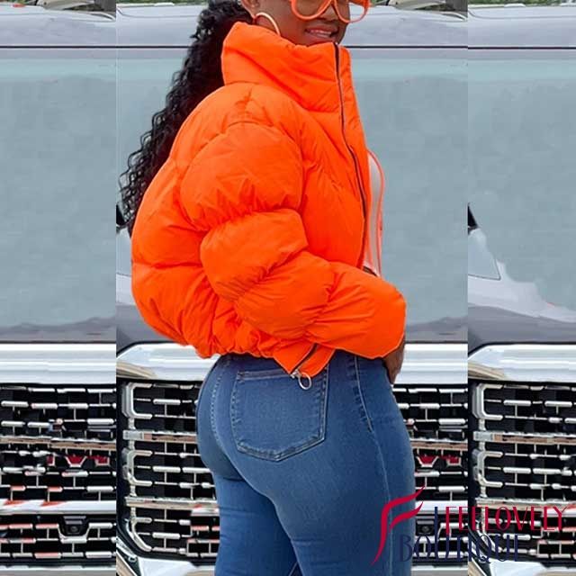 Zipper High Neck Down Jacket