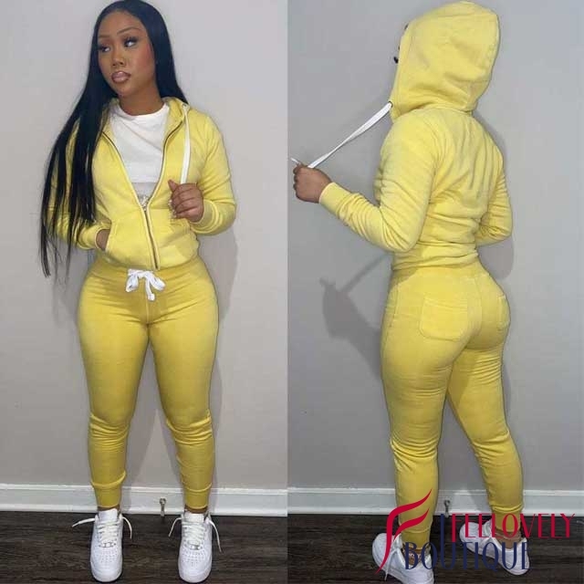 Hoodie Top Casual Jogging Suit