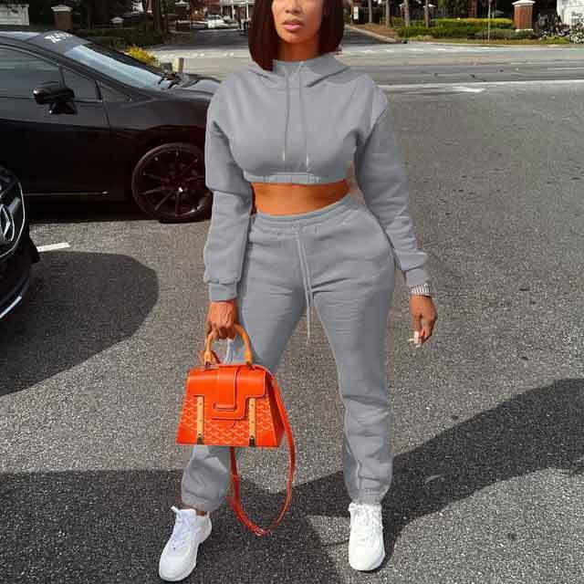 Hooded Top Casual Jogging Suit