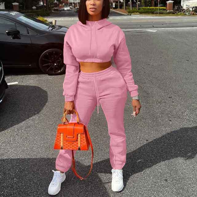 Hooded Top Casual Jogging Suit