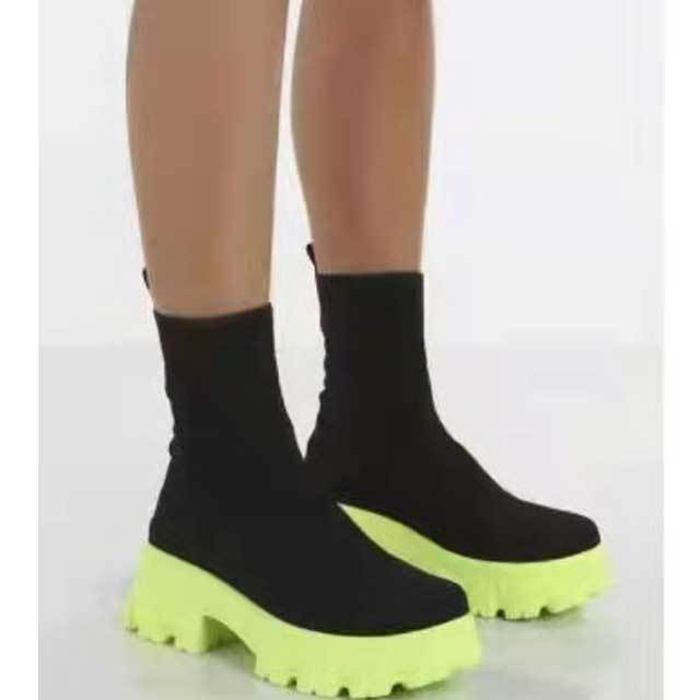 Knitted High Sole Booties