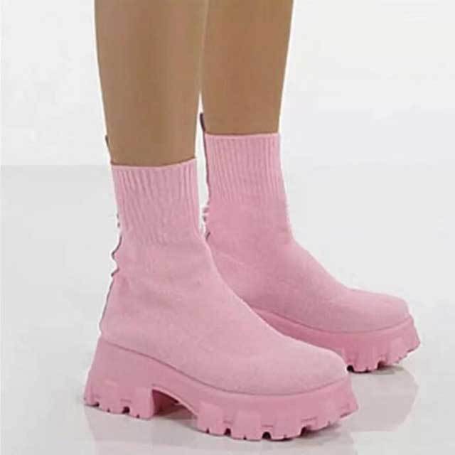 Knitted High Sole Booties