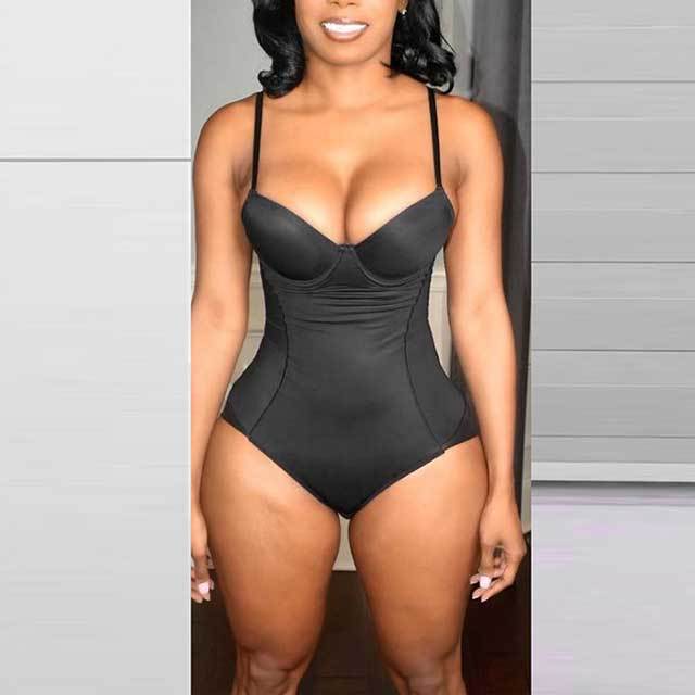 Mesh Spliced Padded Bodysuit