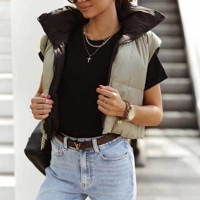 Two Way Sleeveless Down Jacket