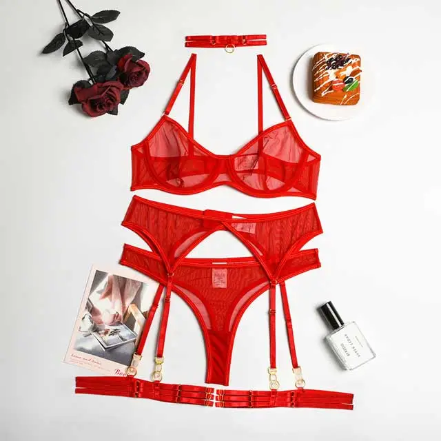 Sheer Mesh Lingerie Set