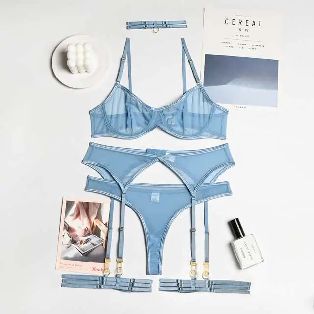 Sheer Mesh Lingerie Set