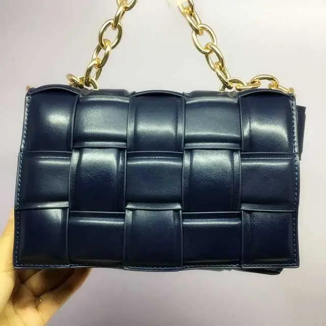 Leather Metal Chain Luxury HandBag