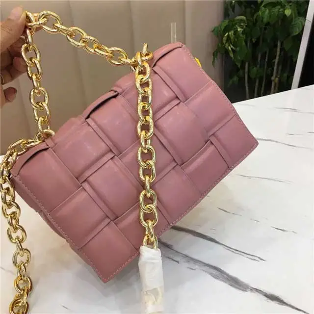 Leather Metal Chain Luxury HandBag