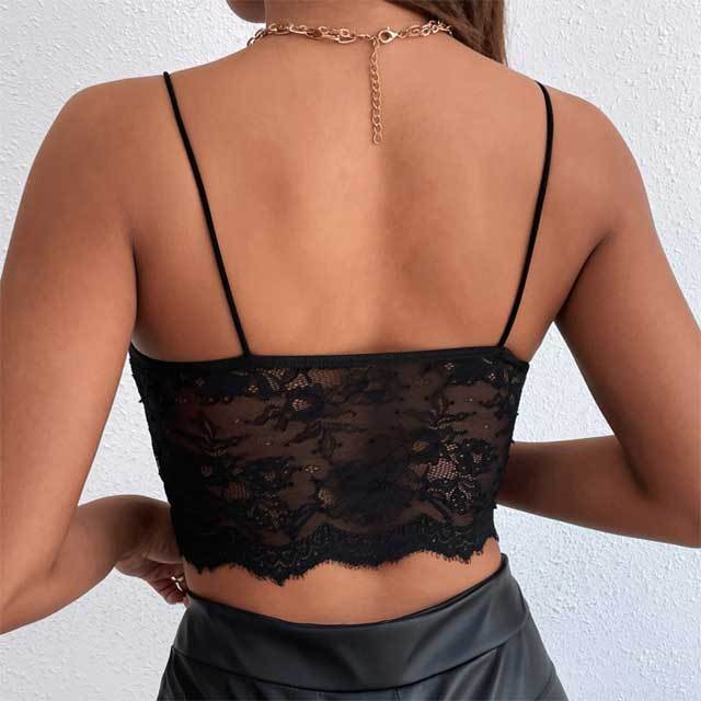 Caged Design Lace Cami Top