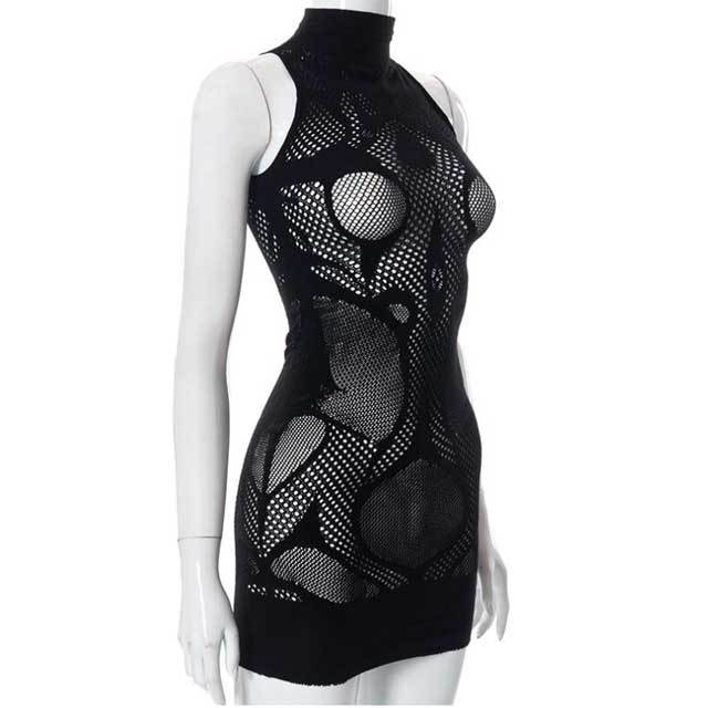 Sleeveless Hollow Out Lingerie Dress