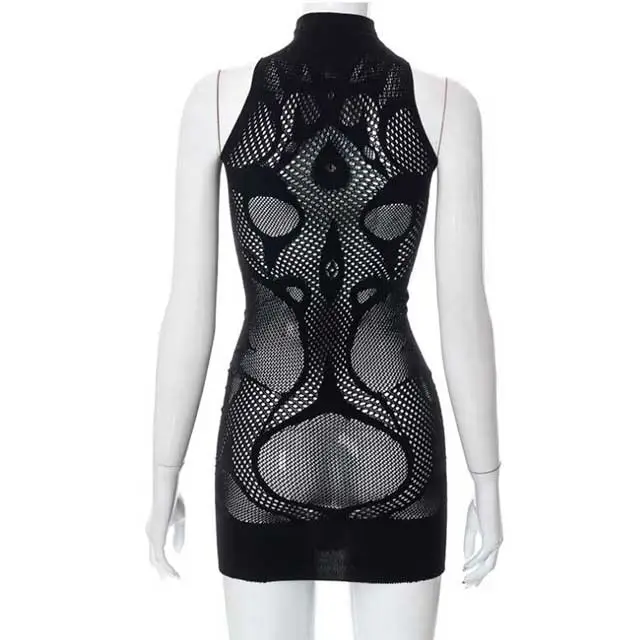 Sleeveless Hollow Out Lingerie Dress