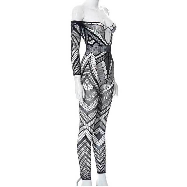 Hollow Out Long Sleeve Jumpsuit