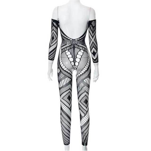 Hollow Out Long Sleeve Jumpsuit