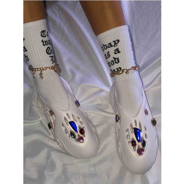 Gem Decor Women Beach Clogs