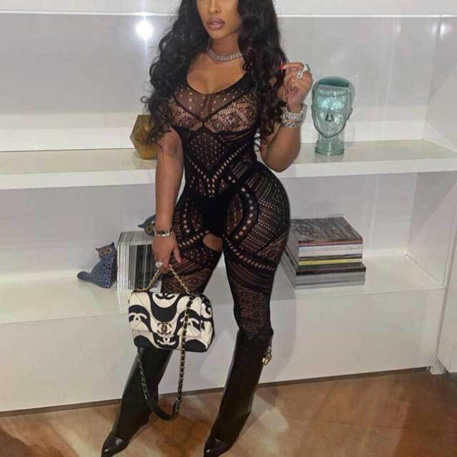 Lace Up One Piece Bodysuit Jumpsuit