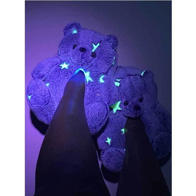 Fuzzy Teddy Bear Slipper