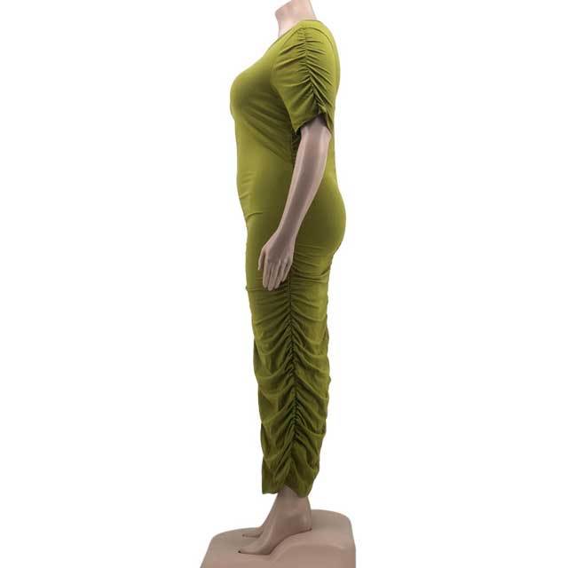 Plus Size Ruched Bodycon Dress