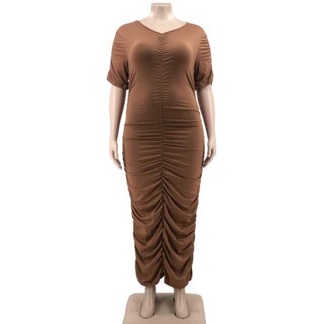 Plus Size Ruched Bodycon Dress